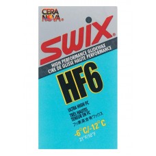 Парафин с высоким содержанием фтора SWIX HF6 синий  -6 -12 C 180гр